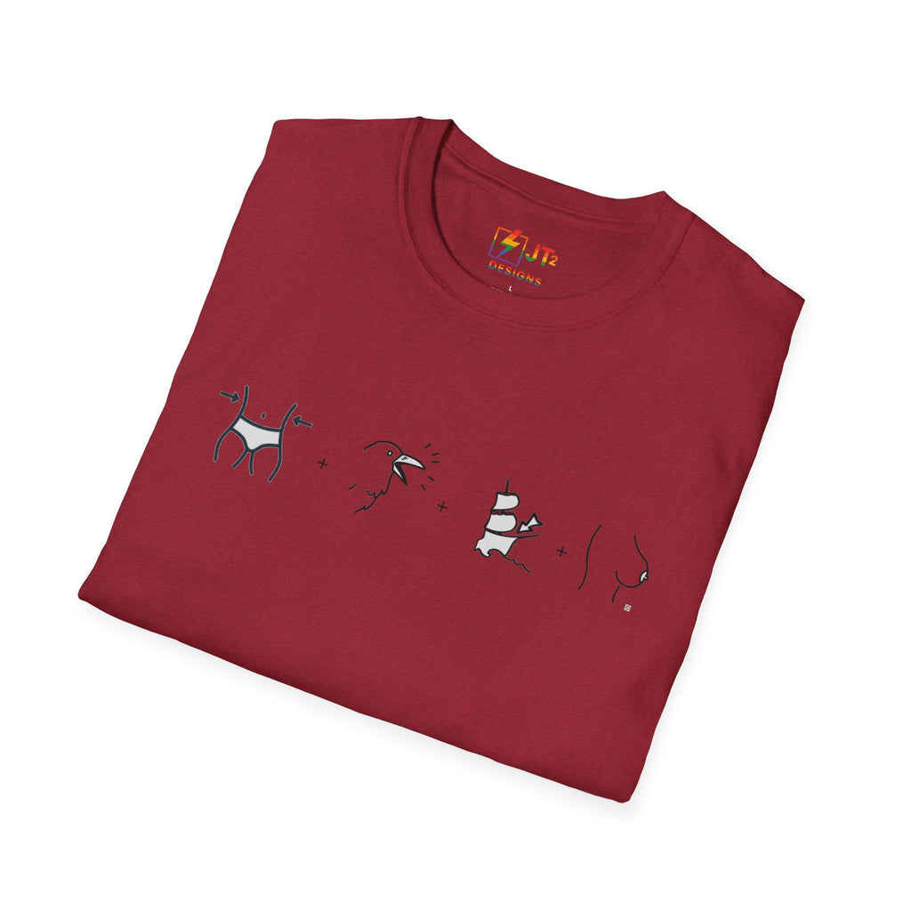 Thin Ka Bow Tit illustration T-Shirt | political satire, Americana commentary
