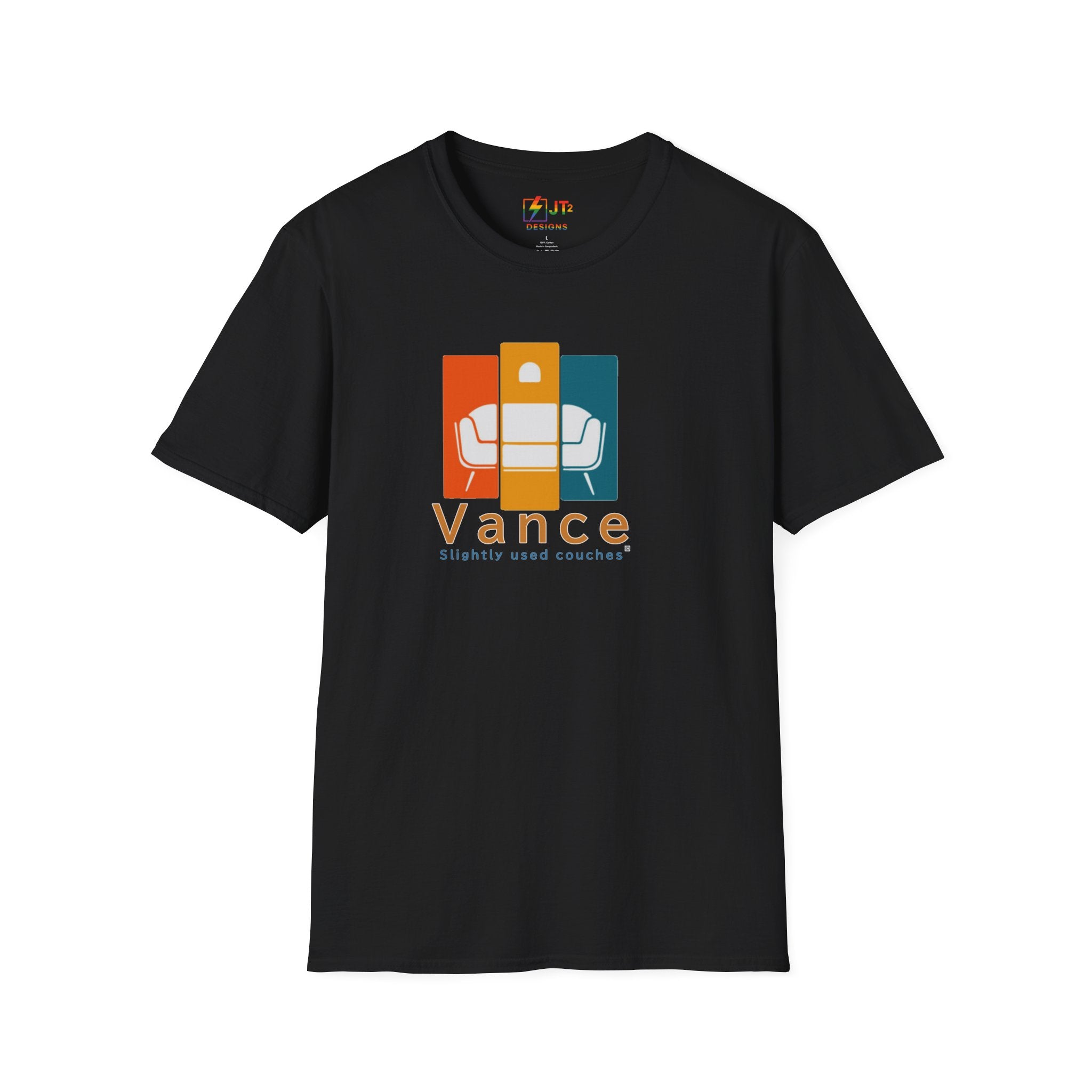 Retro Slightly Used Couch "Vance" Graphic T-Shirt | Vintage Sofa Illustration