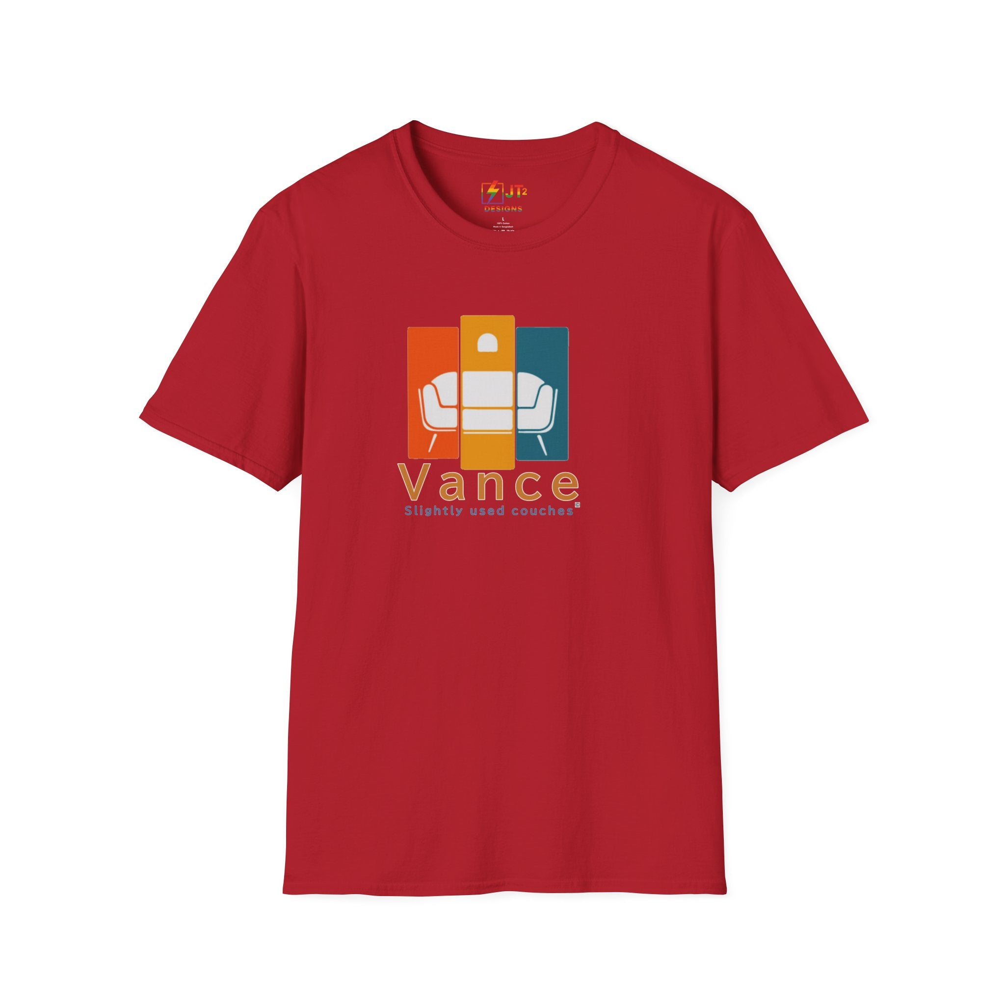Retro Slightly Used Couch "Vance" Graphic T-Shirt | Vintage Sofa Illustration