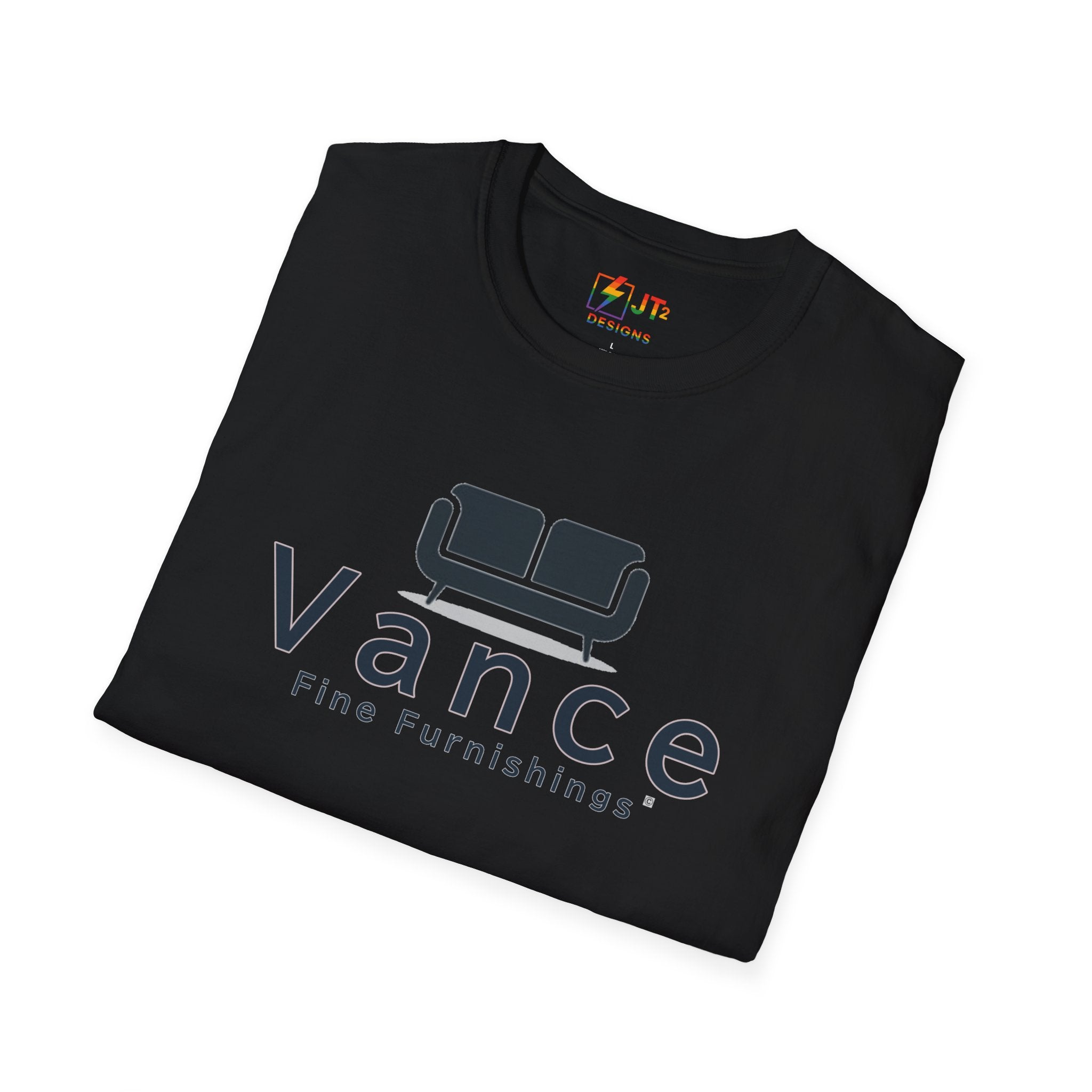Vance Fine Furniture Comedy Logo T-Shirt | Political Parody