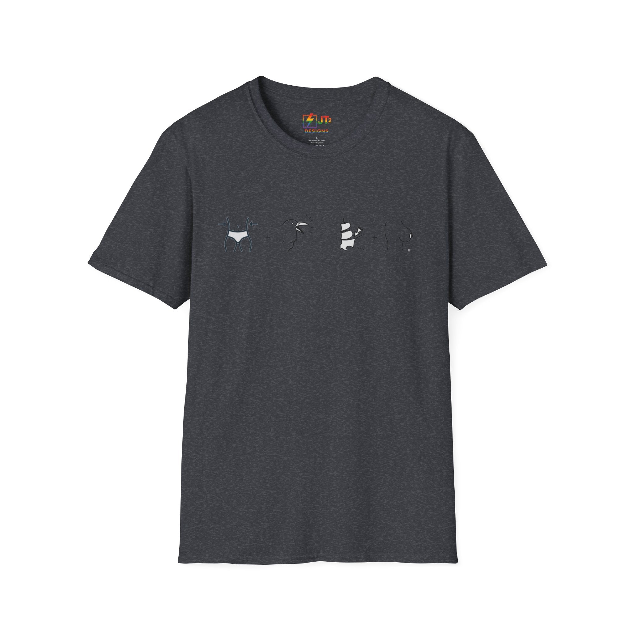 Thin Ka Bow Tit illustration T-Shirt | political satire, Americana commentary