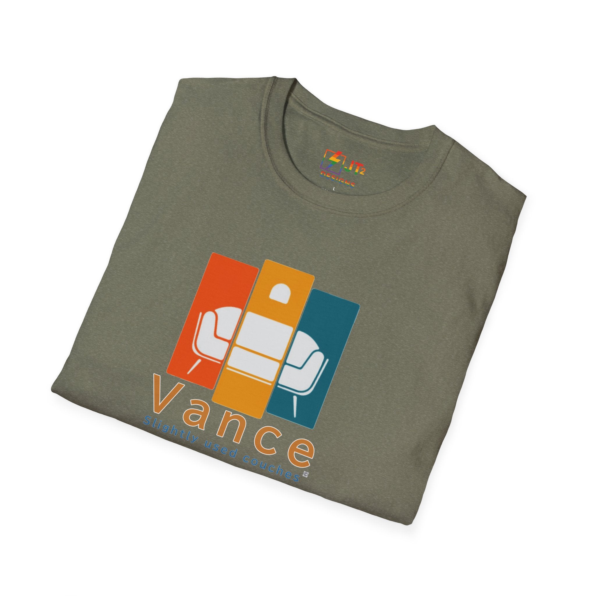 Retro Slightly Used Couch "Vance" Graphic T-Shirt | Vintage Sofa Illustration