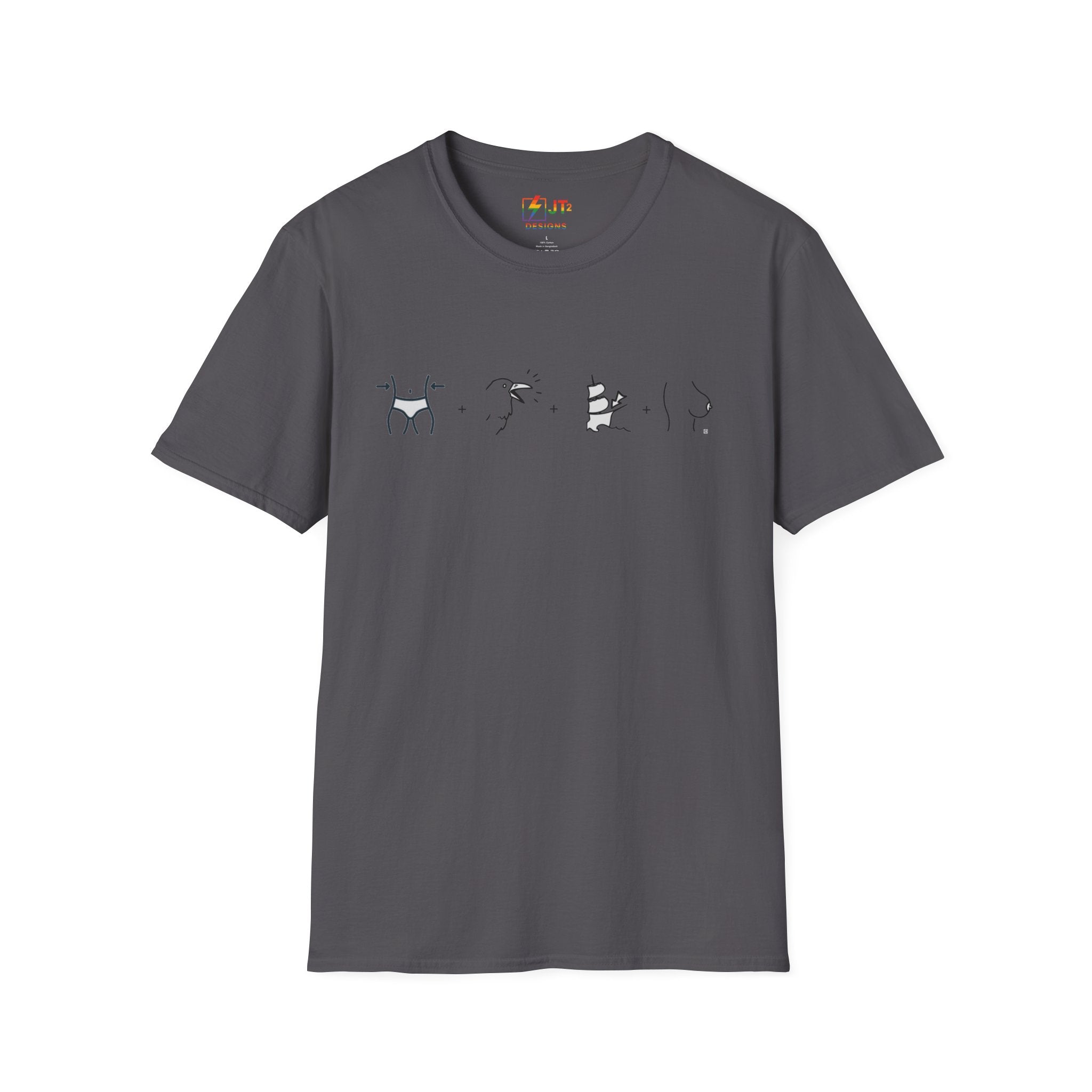 Thin Ka Bow Tit illustration T-Shirt | political satire, Americana commentary