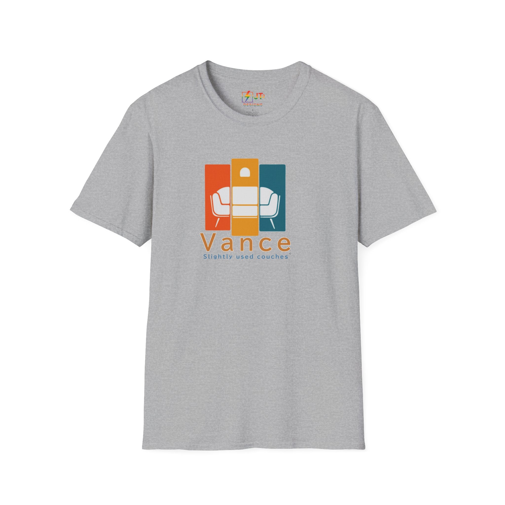 Retro Slightly Used Couch "Vance" Graphic T-Shirt | Vintage Sofa Illustration