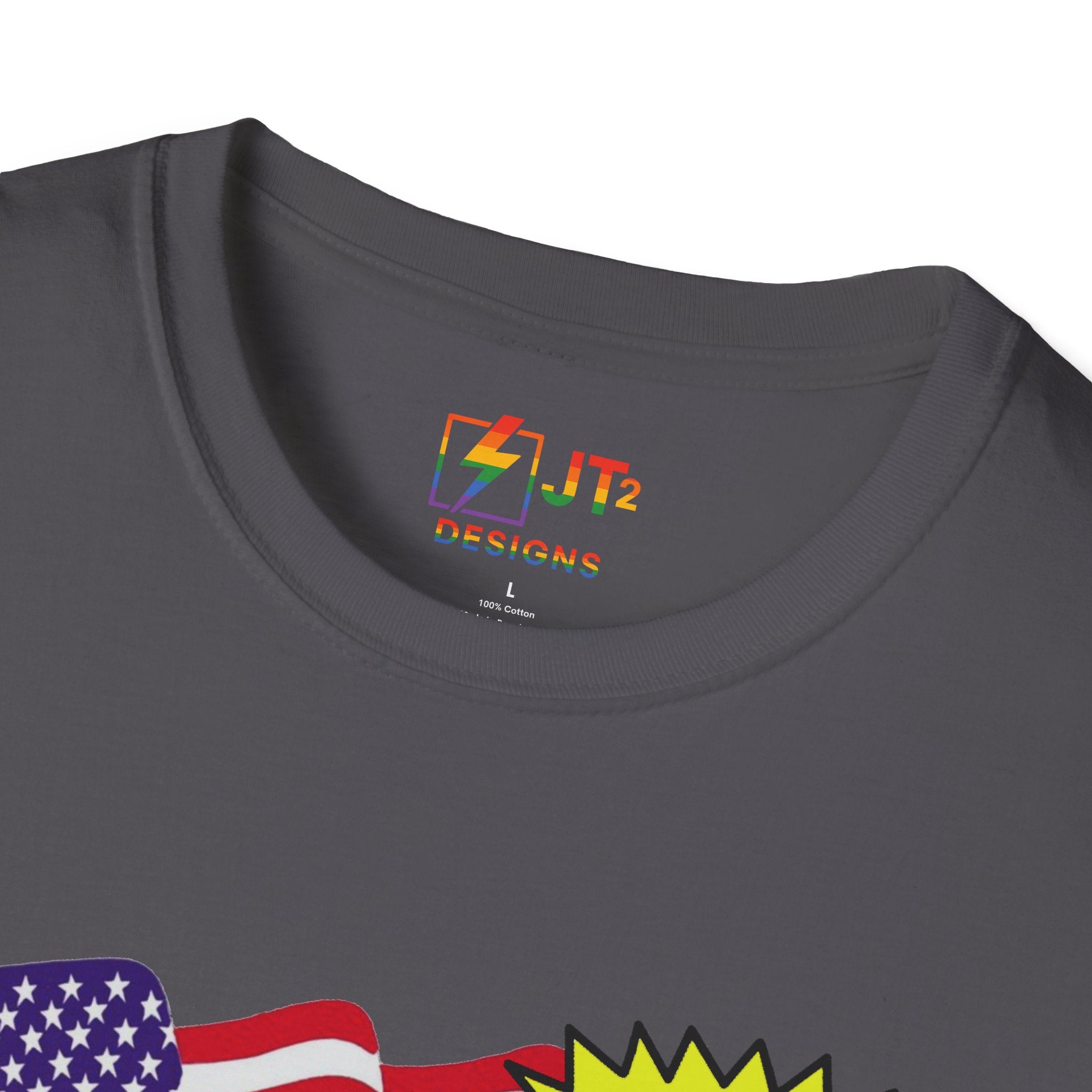 POTUS Chicken with US Flag T-Shirt | Political Satire, Trump Commentary