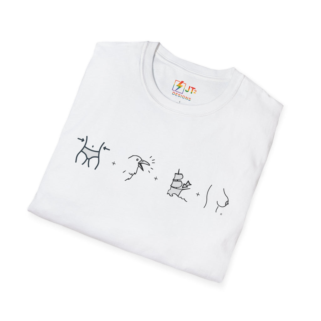 Thin Ka Bow Tit illustration T-Shirt | political satire, Americana commentary