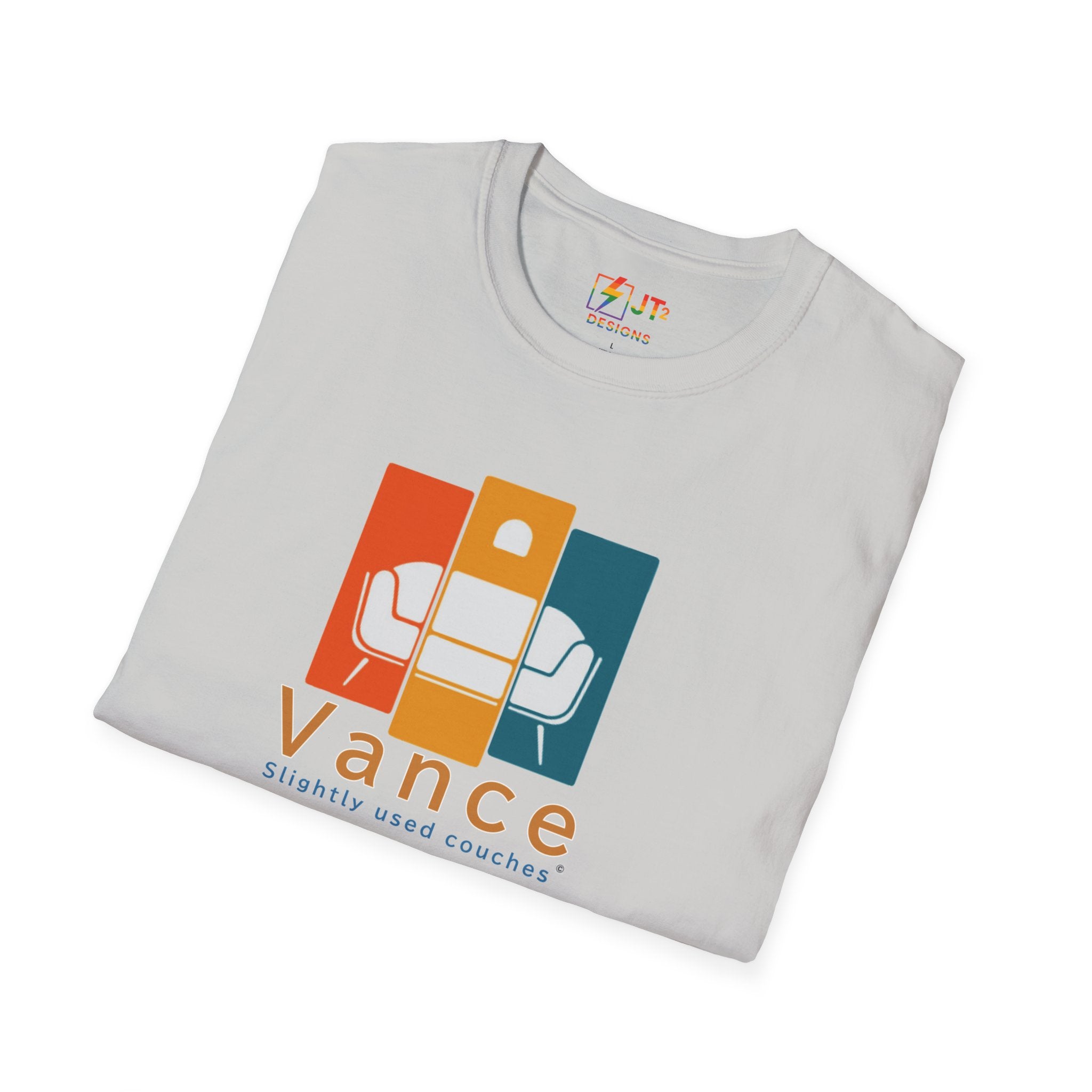 Retro Slightly Used Couch "Vance" Graphic T-Shirt | Vintage Sofa Illustration