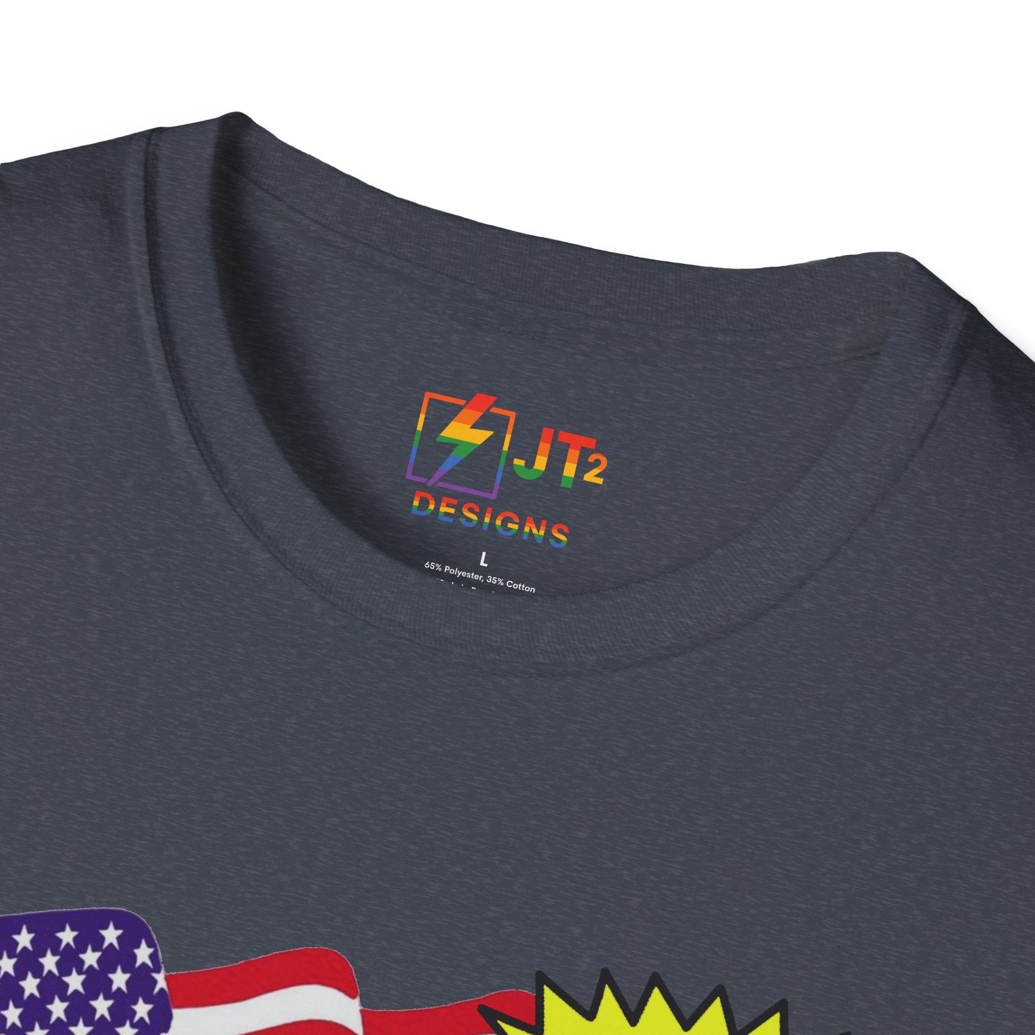 POTUS Chicken with US Flag T-Shirt | Political Satire, Trump Commentary