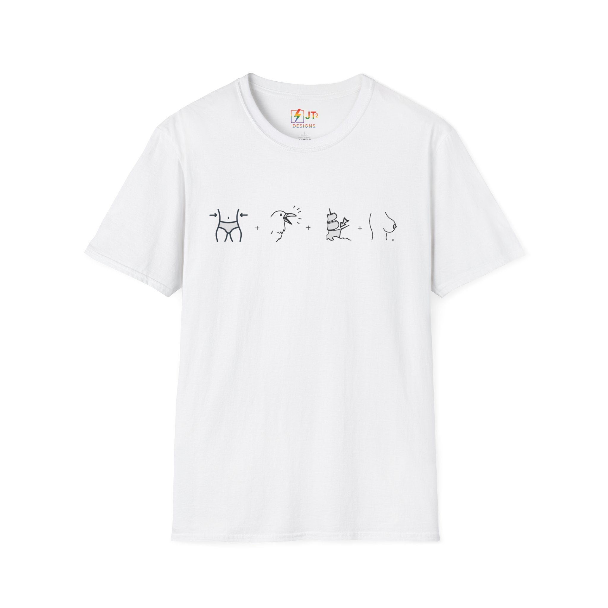 Thin Ka Bow Tit illustration T-Shirt | political satire, Americana commentary