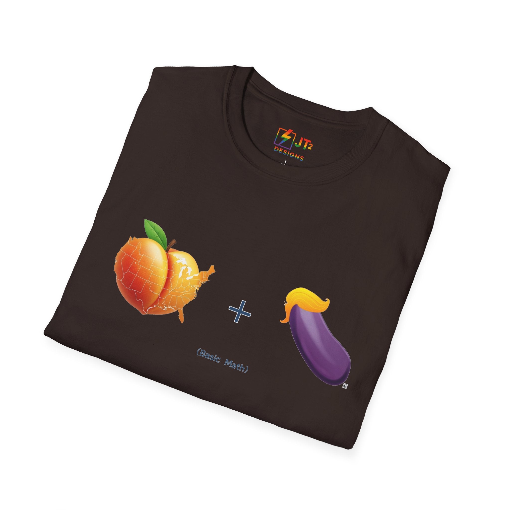 Peach and Eggplant F***ed By Trump T-Shirt | Political Satire