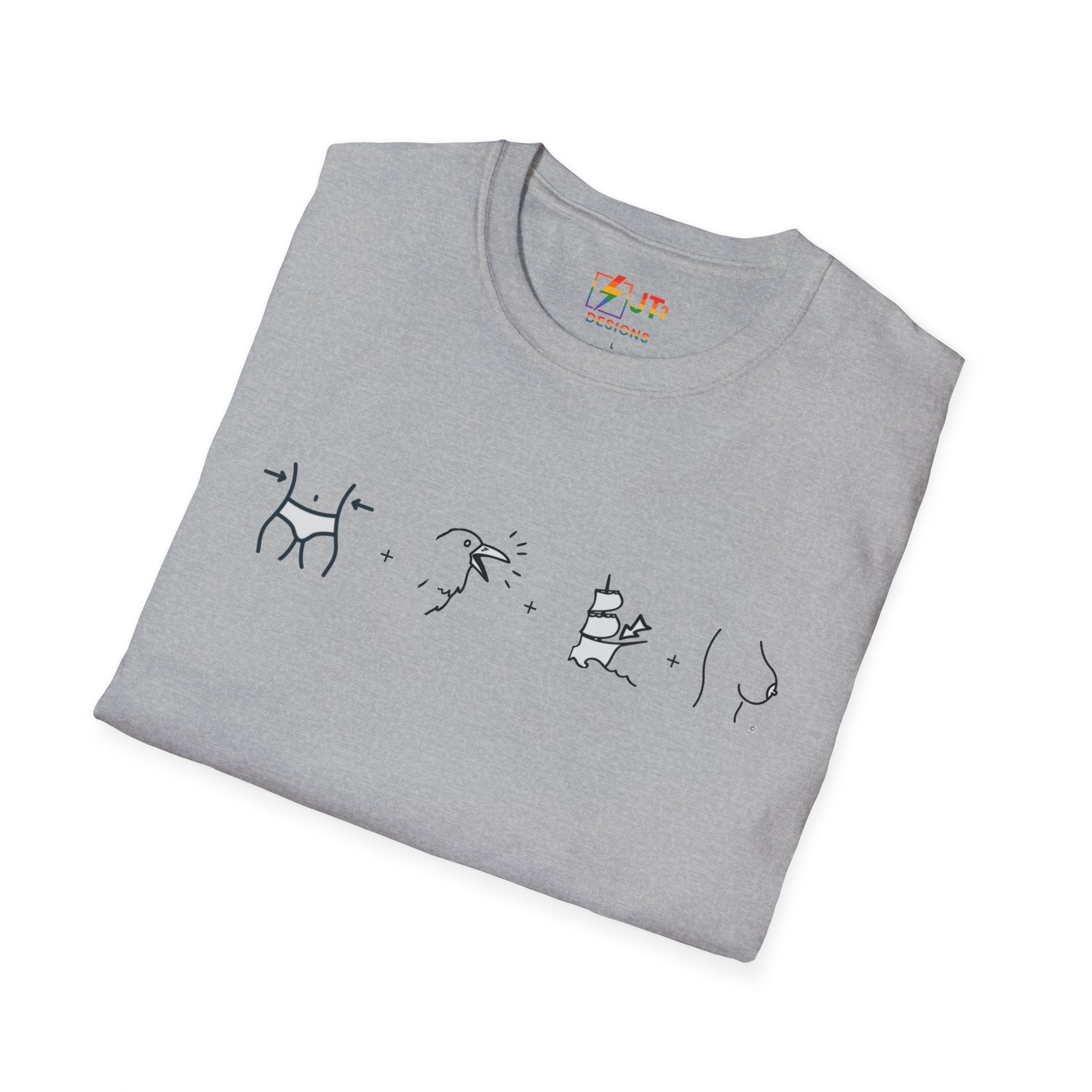Thin Ka Bow Tit illustration T-Shirt | political satire, Americana commentary