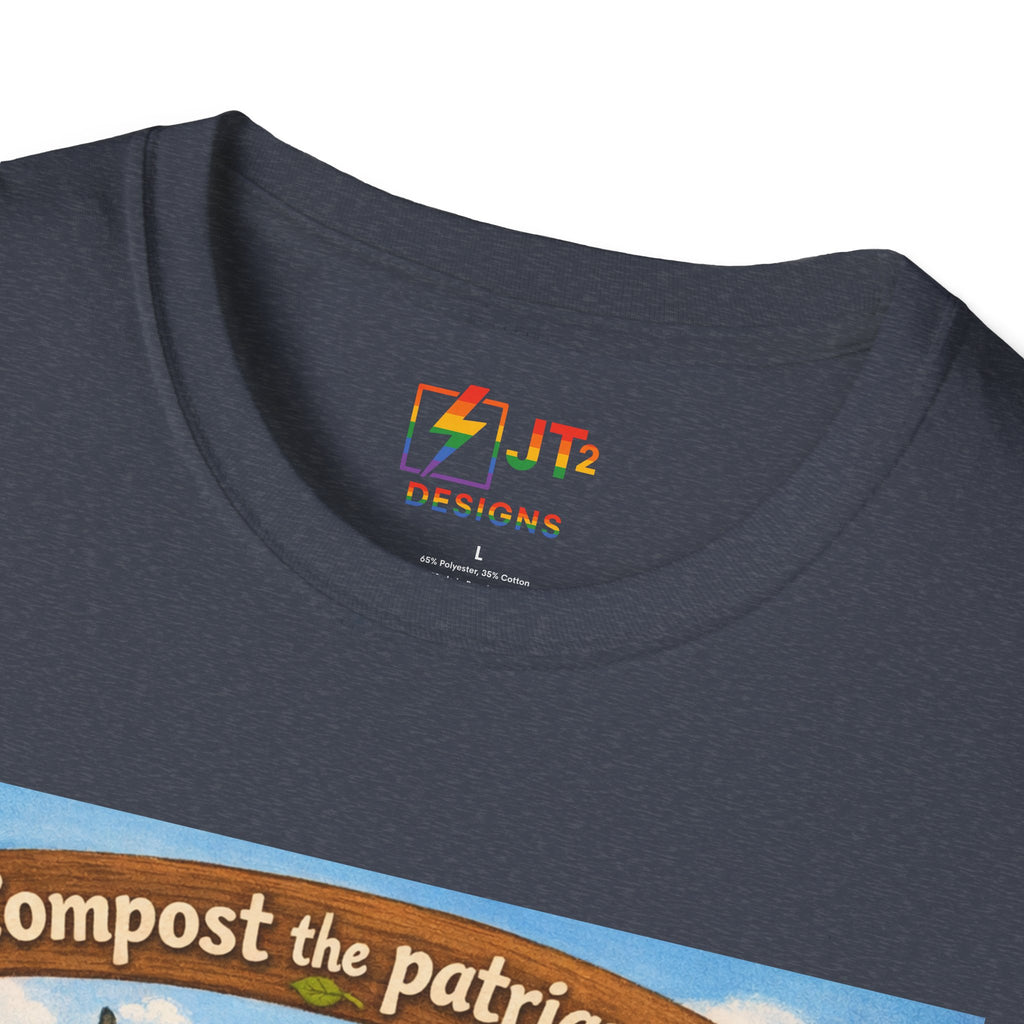 Cute Animals Composting the Patriarchy T-Shirt | Feminist Eco Design