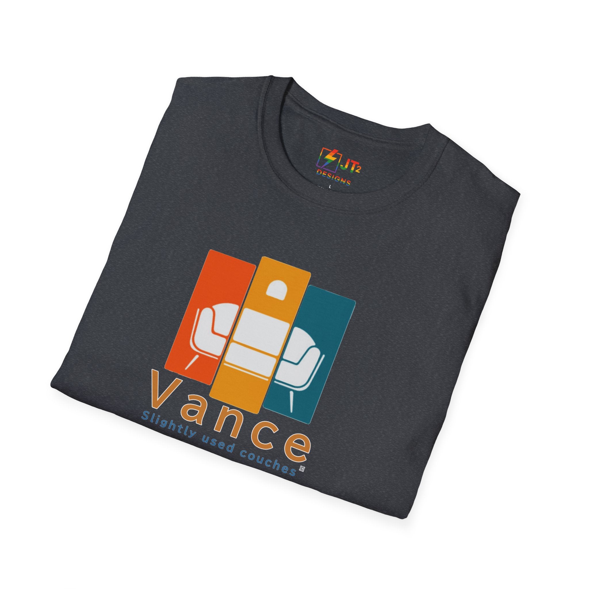 Retro Slightly Used Couch "Vance" Graphic T-Shirt | Vintage Sofa Illustration