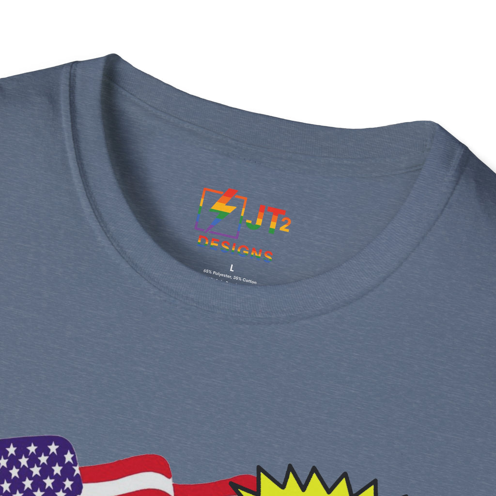 POTUS Chicken with US Flag T-Shirt | Political Satire, Trump Commentary