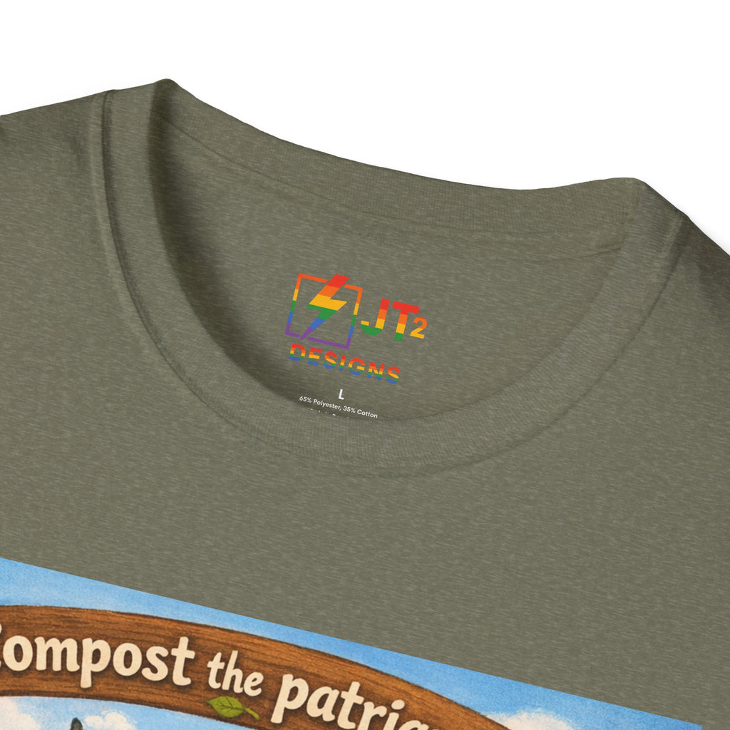 Cute Animals Composting the Patriarchy T-Shirt | Feminist Eco Design