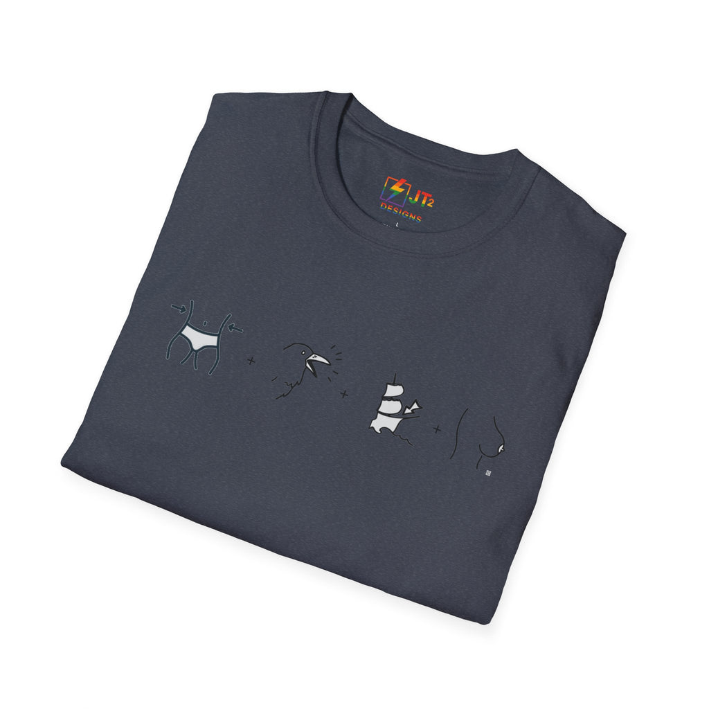 Thin Ka Bow Tit illustration T-Shirt | political satire, Americana commentary