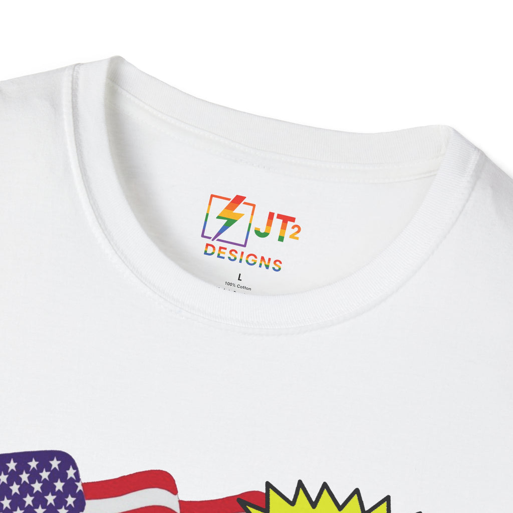 POTUS Chicken with US Flag T-Shirt | Political Satire, Trump Commentary