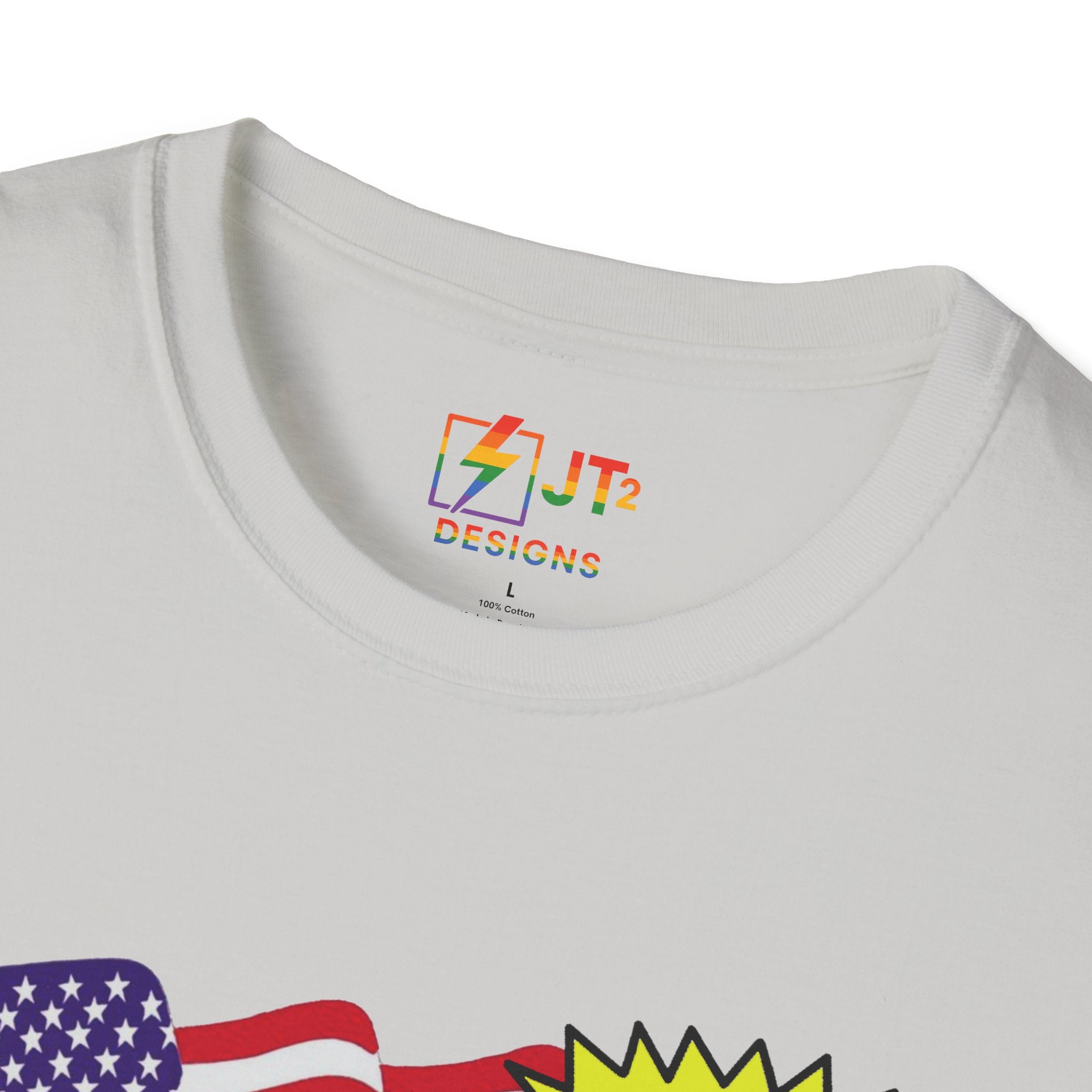 POTUS Chicken with US Flag T-Shirt | Political Satire, Trump Commentary